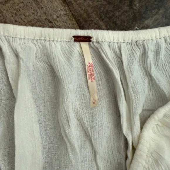 Free People Dixie Lace Smocked Panel Maxi Dress, Egret (White), L (NWOT) - Picture 3 of 16